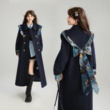 凯莉欧 KEO KEIKO 凯莉欧 女士复古长款呢子大衣 K-24D35759