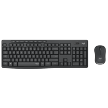 罗技（Logitech）MK295 键鼠套装 无线键鼠套装 办公键鼠套装 轻音键鼠套装 全尺寸 带无线2.4G接收器 黑