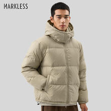 Markless 冬季90鹅绒羽绒服男士连帽男 YRB3306M-2 卡其色 XL
