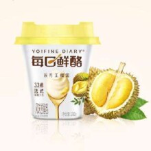 蒙牛 每日鲜酪低温酸奶生鲜风味发酵乳 榴莲味100g*12杯