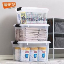 禧天龙 家用加厚透明收纳箱 拍3件