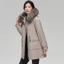 雪中飞 女式短款羽绒服 貉子毛领秋冬防寒保暖