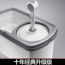 大卫【黄晓明同款】双驱动旋转拖把桶套装免手洗干湿两用D10 1杆4头