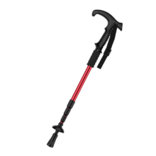 plus会员：神火 SupFire 户外防身登山杖铝合金T型柄4节超轻徒步健走爬山棍拐杖