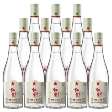 红星二锅头纯粮5兼香42度500mL*12瓶整箱纯粮固态发酵白酒