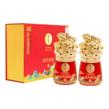 京东百亿补贴:泸州老窖 高兴美酒 生肖兔 浓香型白酒 52度 248ml*2瓶 礼盒装 年货送礼