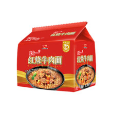 统一方便面 红烧牛肉味 五连包 100g*5袋装*5件