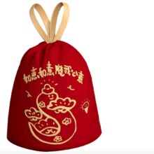 蛇年免撕垃圾袋家用手提式加厚抽绳大号特厚超厨房专用45*45 新年限定【蛇年大吉】-50只