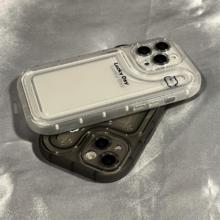 昊穆 适用iPhone14promax简约卡通小熊透明气囊苹果13手机壳情侣13pro 送影视年卡-透明色 适用iphone13