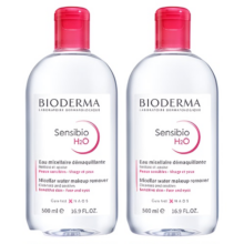 法国Bioderma贝德玛卸妆水 粉水温和深层清洁脸眼唇洁肤液500ml*2
