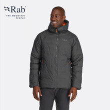 Rab秋冬男士700蓬羽绒疏水硬壳连帽外套防撕裂保暖羽绒服 QDB-49 黑色/BLK S