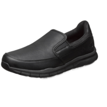 斯凯奇（Skechers）男鞋一脚蹬商务通勤鞋软底皮鞋工作鞋舒适休闲鞋懒人鞋77157