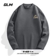 plus会员：GLM 森马打底衫男士双面绒长袖T恤
