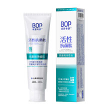 8日20点10分抢、限1000件：波普专研（bop）活性抗菌肽牙膏 抗牙菌斑牙结石含氟 120g