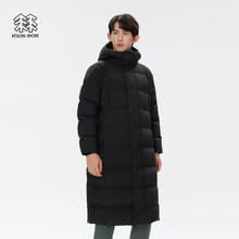 京东PLUS：KOLON SPORT 男女款长款连帽羽绒服 LUDJ4WNT02