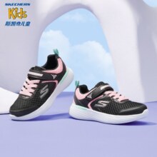 Skechers斯凯奇儿童小白鞋夏季男女童运动鞋透气跑步鞋302551L/405103L 女款/黑色/粉红色/BKPK 32