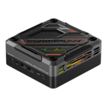 天钡赛博GOD88迷你主机 高性能AMD R7锐龙8845HS电竞游戏小型电脑商用办公mini台式机口袋便携 炫酷黑 准系统【无内存无硬盘】