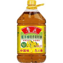 鲁花低芥酸特香菜籽油5L家庭用桶装非转基因物理压榨装食用油