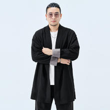 半墨 大码男装新中式开衫道袍男春季新款棉麻长袖汉服胖子男士外套