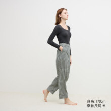 Uniqlo 优衣库 女装法兰绒松紧长裤