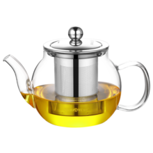 金灶（KAMJOVE） 600ML茶壶 耐热玻璃茶壶不锈钢过滤内胆泡茶壶 花茶壶煮茶壶A-07