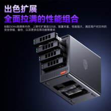 天钡WTR PRO迷你电脑主机 桌面PC四硬盘位NAS型电脑整机 双2.5G网口家庭网盘DIY发烧台式机 英特尔N100四核 16G内存512G NVME硬盘