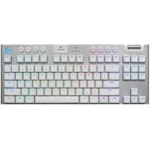 罗技（G）G913TKL 无线蓝牙有线三模机械键盘 疾速触发矮轴  87键紧凑设计 无数字键盘 T轴（类茶轴）皓月白