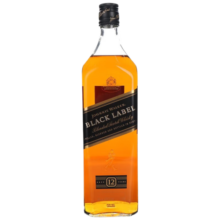 尊尼获加（JOHNNIE WALKER）黑方黑牌 12年 苏格兰 调和型威士忌 1000ml 进口洋酒
