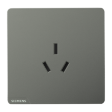 西门子(SIEMENS)插座面板 16A三孔插座 86型暗装插座 皓彩深灰银