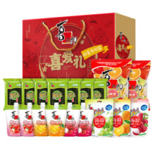 喜之郎喜爱礼盒1641g/18袋果冻海苔儿童年货零食大礼包小吃送礼