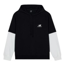 New Balance NB奥莱正品清仓男女情侣假两件休闲加绒连帽运动卫衣