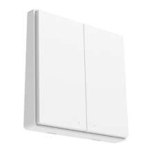 Aqara绿米联创无线开关D1遥控开关智能开关可接入HomeKit 免布线 贴墙式双键版-白色