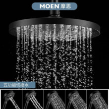 摩恩（MOEN）花洒黑色淋浴花洒套装多功能手持花洒淋浴器浴室花洒全套 黑色花洒91073ECBL