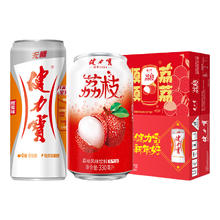 健力宝 新年礼盒国货饮料330ml×40罐无糖+荔枝