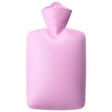 德国HUGO进口经典斜格纹热水袋女注水暖手袋大号女手脚暖水袋热敷