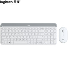 罗技（Logitech）时尚系列 MK470 键鼠套装 无线键鼠套装 超薄 全尺寸 芍药白 带无线2.4G接收器