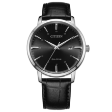 西铁城（CITIZEN）手表男日韩表光动能日显表盘皮带商务时尚新年礼物BM7460-11E