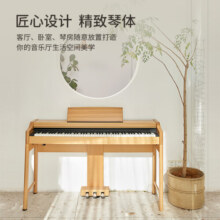 卡瓦依（KAWAI）电钢琴重锤88键盘卡哇伊D系列 儿童成人初学考级家用数码钢琴 实木免安装KDP5d原木色+全套礼包