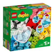 乐高（LEGO）积木拼装得宝10909 心形创意积木盒大颗粒积木桌儿童玩具生日礼物