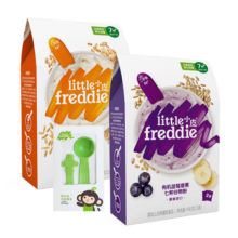 小皮（Little Freddie）婴幼儿高铁米粉蓝莓藜麦谷物米粉混合口味钙铁锌米糊160g*2盒