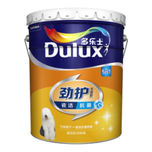 多乐士（Dulux）劲护无添加竹炭瓷洁抗菌五合一内墙乳胶漆防霉白色墙面漆 A8145 18L大桶 白漆 不可调色
