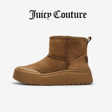 Juicy Couture 橘滋 靴子女冬季厚底加绒雪地靴短靴