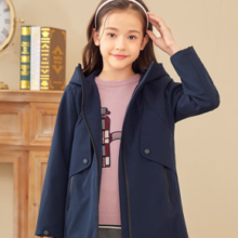 HAZZYS 哈吉斯 女童防风保暖厚风衣