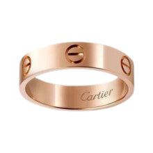 卡地亚（Cartier）戒指男女 宽版玫瑰金LOVE系列戒指5.5mm毫米 婚戒  对戒 结婚 61