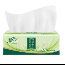 清风抽纸茶臻丝宠纸巾 110抽3包
