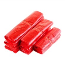 易乐创红色打包塑料袋一次性红色 20*32*5cm 100只买一送一