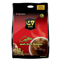 G7 COFFEE 越南进口g7纯黑咖啡速溶正品提神健身美式0脂黑咖啡100杯