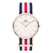 丹尼尔惠灵顿（DanielWellington）DW手表北欧风简约男士腕表40mm尼龙带石英表新年礼物DW00100002