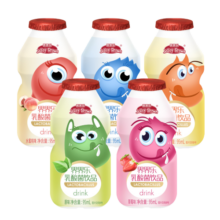 界界乐0蔗糖乳酸菌饮料牛奶乳品水果口味100ml*16瓶年货礼袋(加赠好礼)