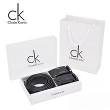 正品CK皮带男自动扣双扣组合礼盒包装